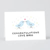 Wrap Congrats Love Birds Greeting Card - Front of product shown