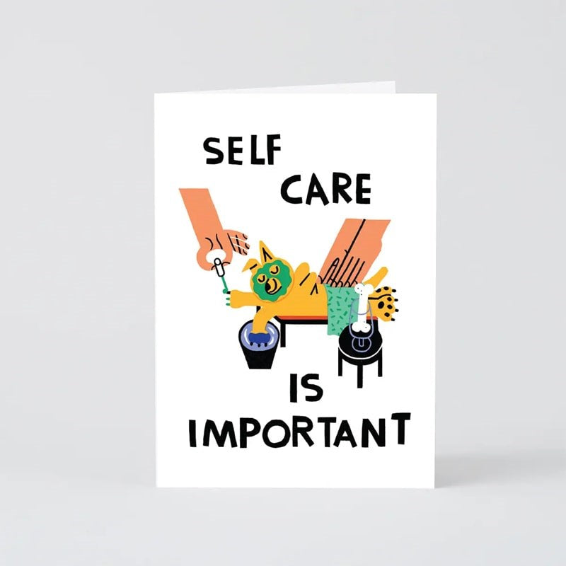 Wrap Self Care Greeting Card - Product displayed on white background