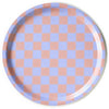 BLU KAT Round Checker Serving Tray - Lilac/Peach (1 pc)