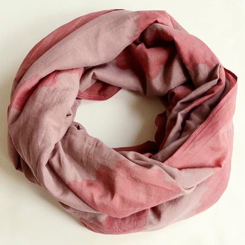 Ichcha Large Cotton Silk Scarf/Wrap - Pink - Product shown on white background