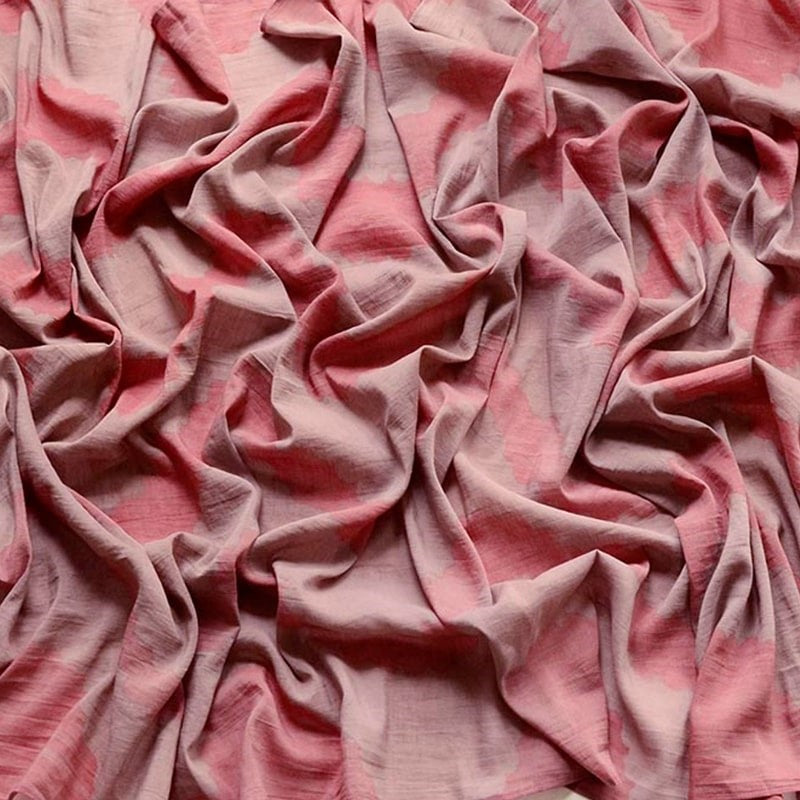 Ichcha Large Cotton Silk Scarf/Wrap - Pink - Product shown scrunched up