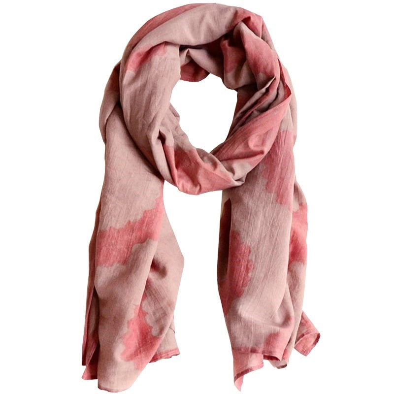 Ichcha Large Cotton Silk Scarf/Wrap - Pink (1 pc)