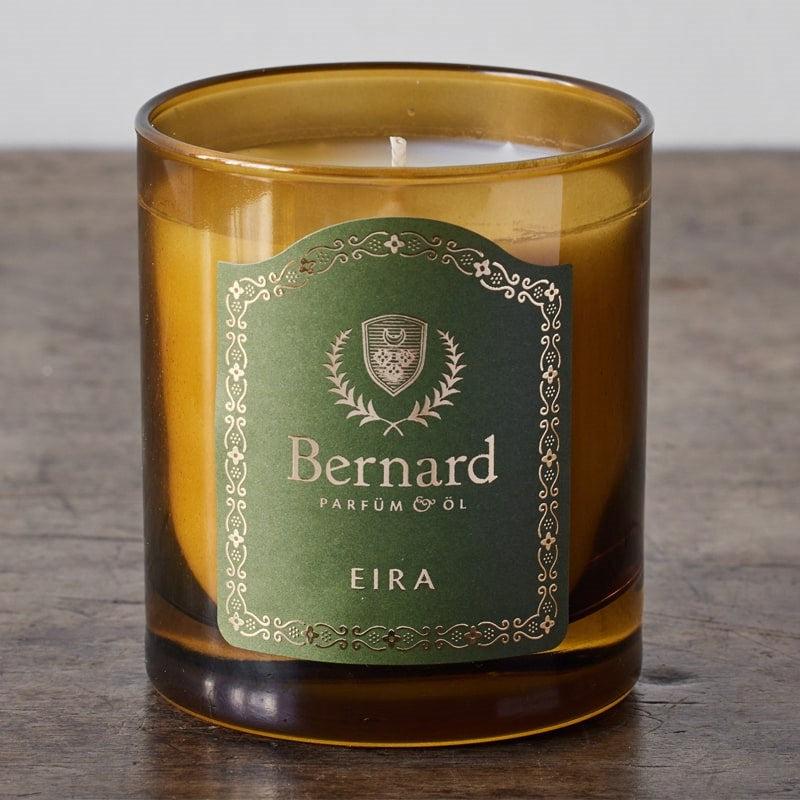 Bernard Parfum Eira Candle - Product displayed on wood table