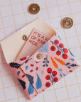 Ecke Ensalada Rosa Card Holder - Product displayed open 