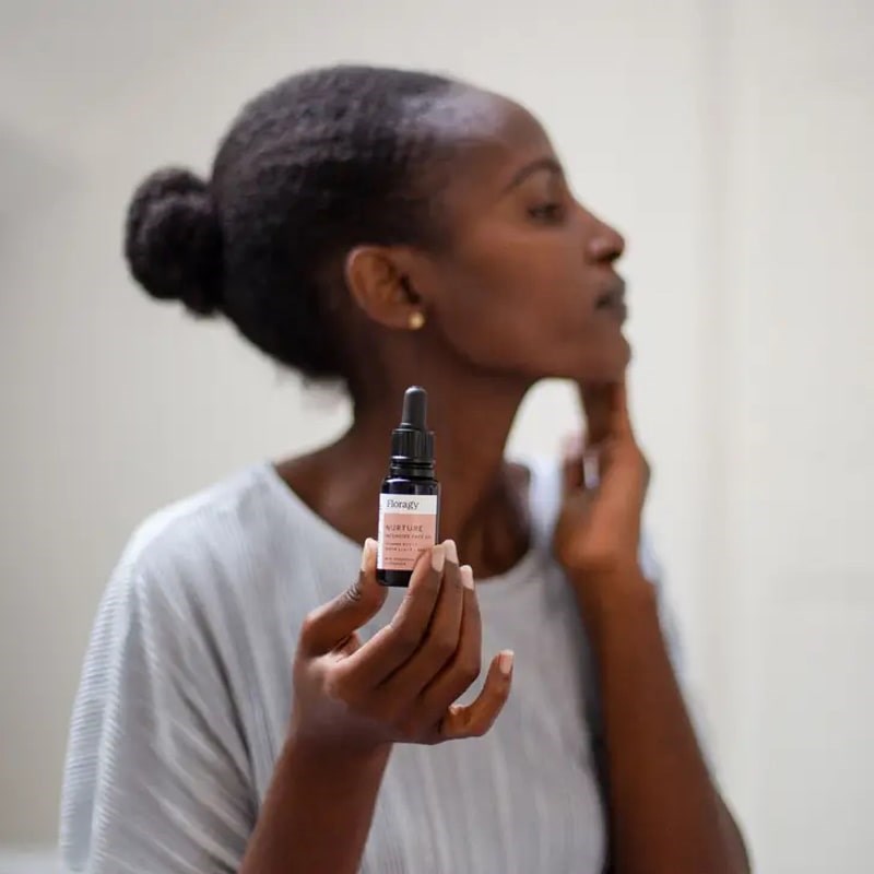 Floragy Nurture – Intensive Face Oil - Product shown in models hand