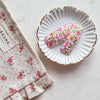 Floras Classic Scallop Clips - Liberty Hannah Rose B - Hair clips in ceramic tray