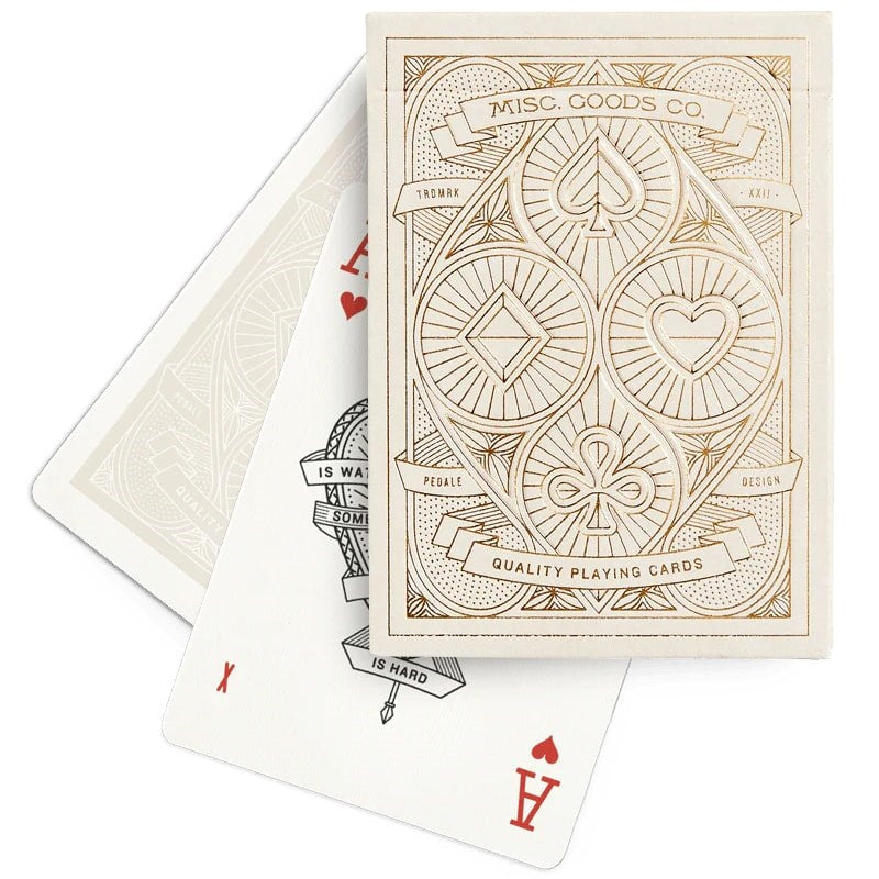 Misc Goods Ivory Playing Cards - Cards and packaging overlap