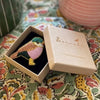 Barnabe Aime Le Cafe Bird Brooch - Product shown in box