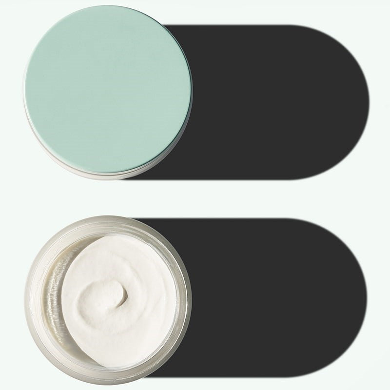 Corpus No. Green Body Butter - Opened and closed body butter jars with shadows
