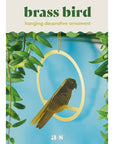 Another Studio Hanging Brass Bird Decoration - Brass bird decoration with packaging