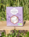 Les Abeilles de Malescot Elderflower and Chamomile Infusion Tea - Product shown on tree stump