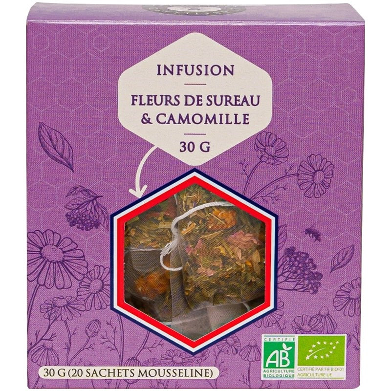 Les Abeilles de Malescot Elderflower and Chamomile Infusion Tea (20 bags)