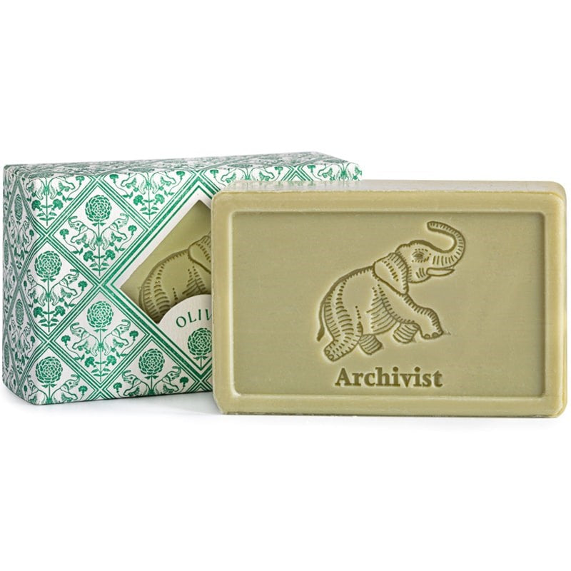 Archivist Olive Hand Soap - Product shown next to box