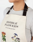 Edible Flowers Vintage Fine Print Apron - Beautyhabit