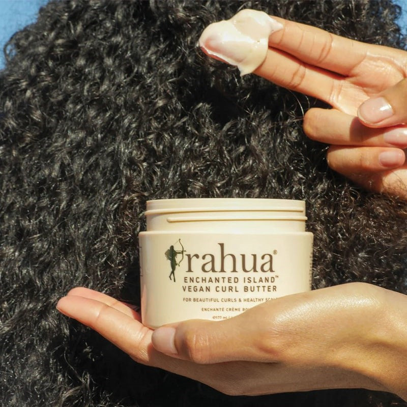 Rahua by Amazon Beauty Enchanted Island Vegan Curl Butter - Product shown in models hand