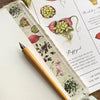 Georgiou Draws Herbology Magical Plants Botanical Washi Tape - Product shown on scrapbook