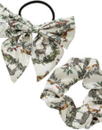 Fable England A Night's Tale - Grey Woodland Scene Scrunchie + Bow Set (2 pcs)