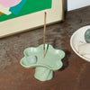 Octaevo Templo Incense Holder – Green - Product displayed on table with incense