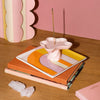 Octaevo Templo Incense Holder – Pink- Product displayed on table with incense