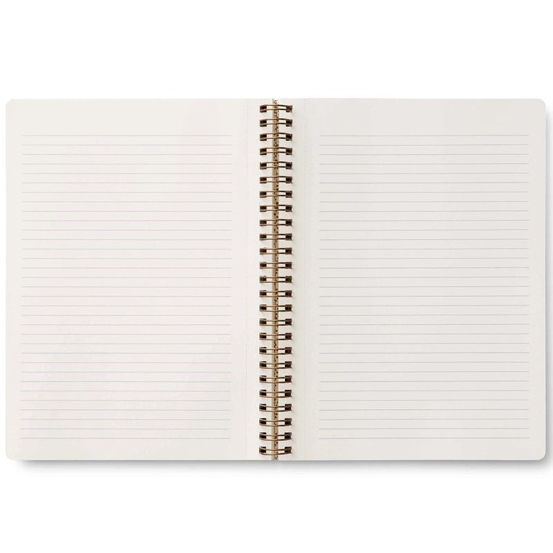 Rifle Paper Co. Bramble Trellis Spiral Notebook - Product shown open