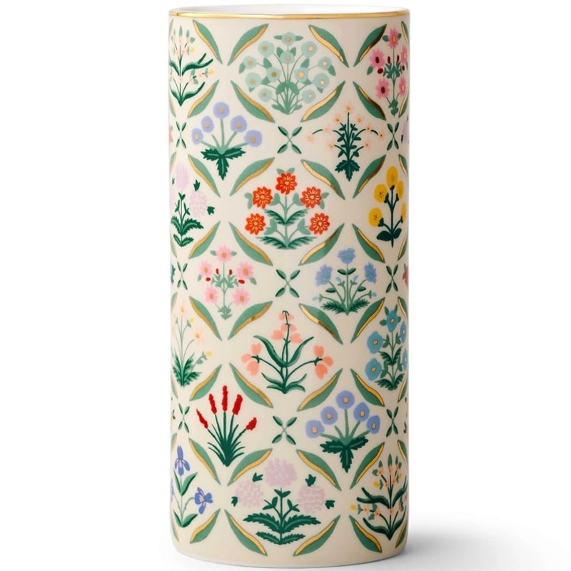 Rifle Paper Co. Estee Porcelain Vase - Product shown on white background