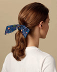 Rifle Paper Co. Wildwood Scrunchie - Product shown in models hair