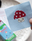 Marvling Bros Ltd Kawaii Toadstool Mini Cross Stitch Kit In A Matchbox
