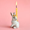 Royal White Rabbit Cake Topper