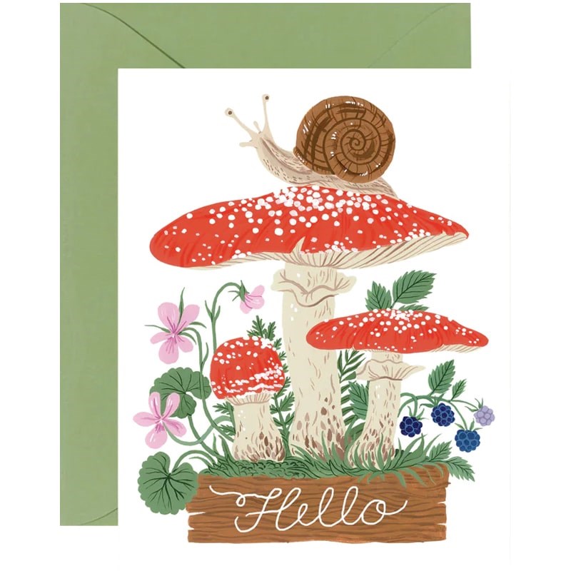 Botanica Paper Co. Hello Snail Greeting Card