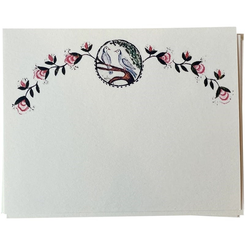 Parcel Bird Rose Frame Notecards