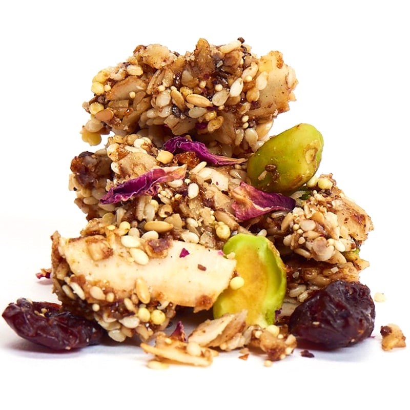 Sweet Deliverance Sour Cherry &amp; Pistachio Rose Granola - Product shown on white background