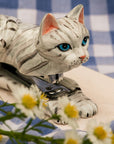 Nach Lying Grey Cat Stapler - Closeup of product