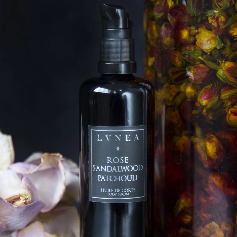 Lvnea Perfume Rose Sandalwood Patchouli Body Serum - Beauty shot