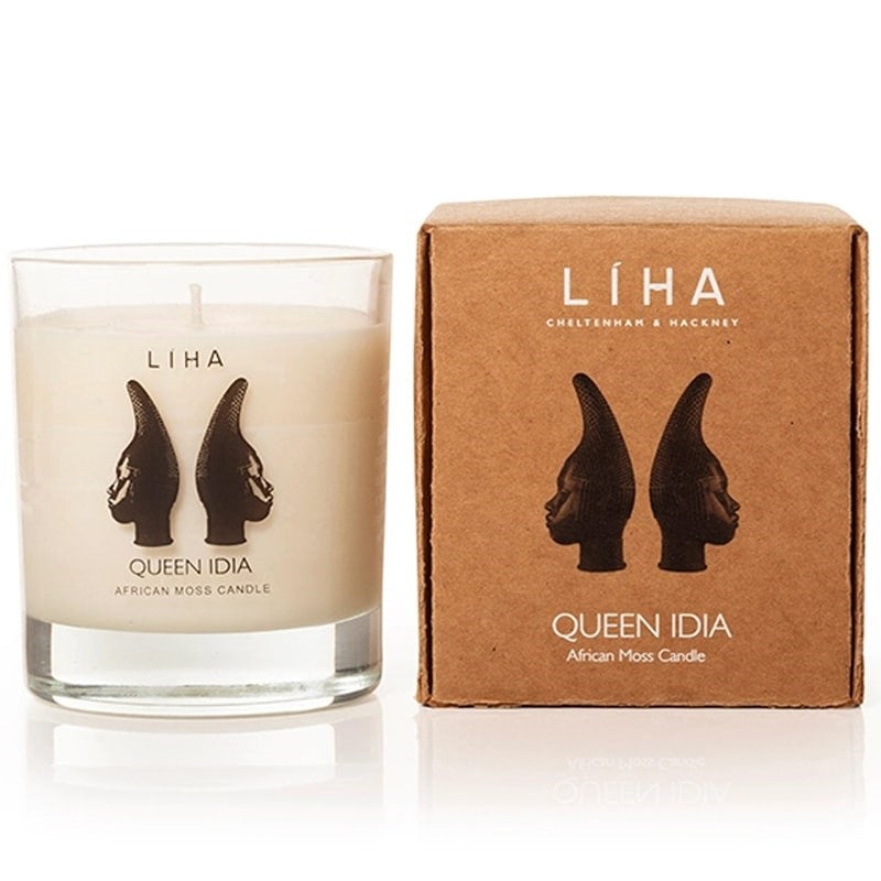 LIHA Beauty Queen Idia Candle - Product shown next to box