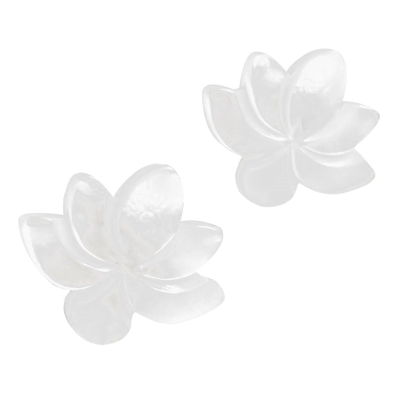 YSIE Lotus Mother-Of-Pearl Gold Plated Earrings (1 pair)