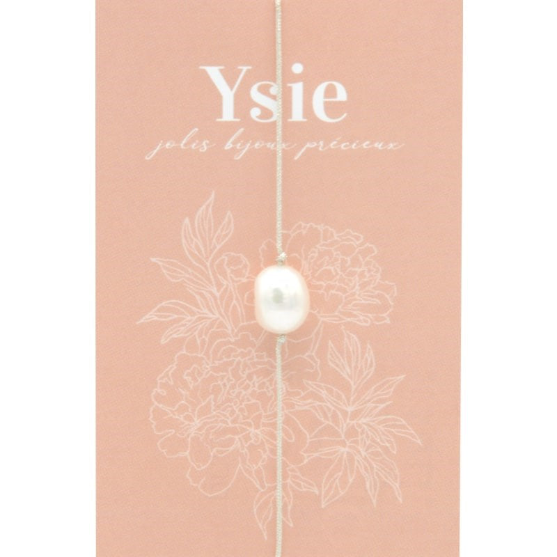 YSIE Merci Perle Sliding Cord Bracelet - White Pearl
