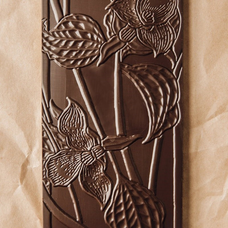 Wildwood Chocolate Rosemary Caramel - Product displayed on brown paper