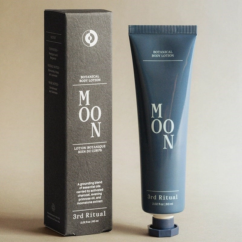 3rd Ritual Moon Botanical Body Lotion - Product shown next to box