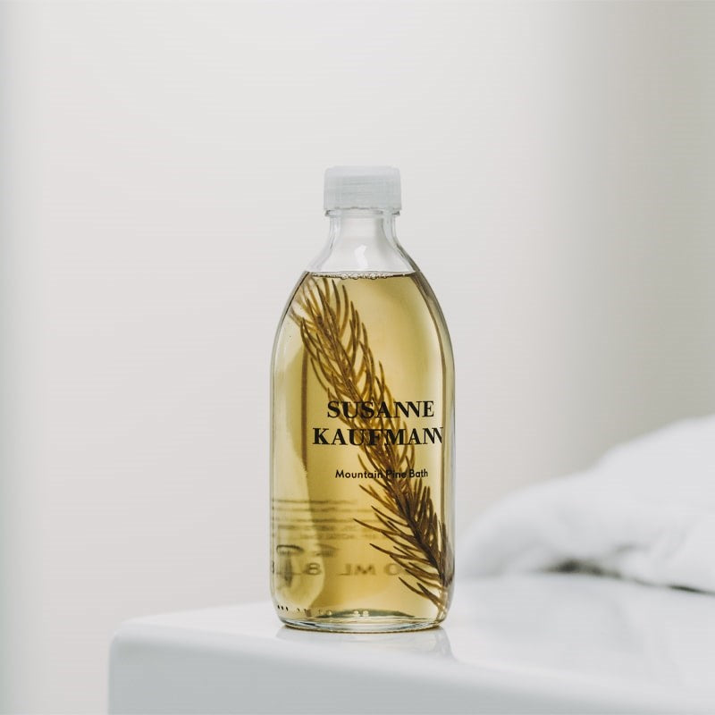 Susanne Kaufmann Mountain Pine Bath - Product shown on white counter