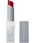 Flyte.70 S+S.LipSheer Tinted Lipstick Balm - Oh L'Amour showing cap beside lipstick tube