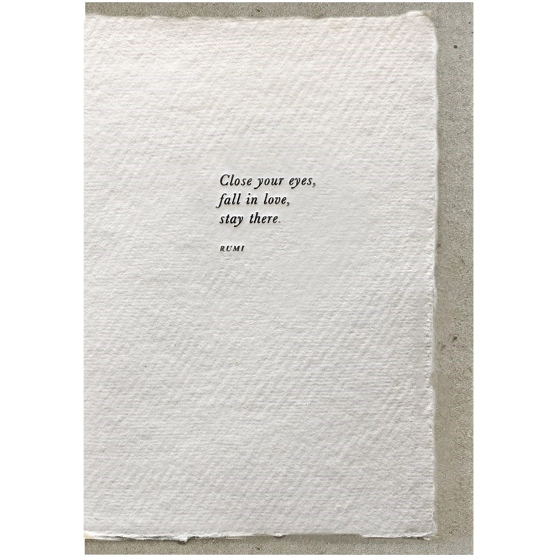 The Little Press &quot;Close Your Eyes, Fall in Love, Stay There&quot; Greeting Card