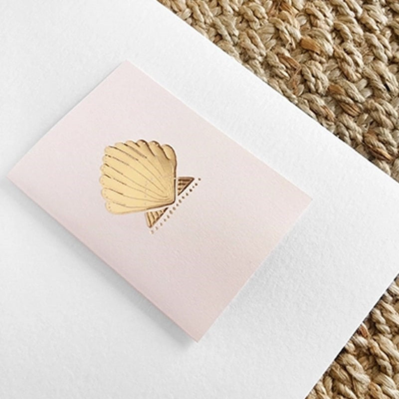 The Little Press Seashell Greeting Card - Overhead shot of product