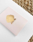 The Little Press Seashell Greeting Card - Overhead shot of product