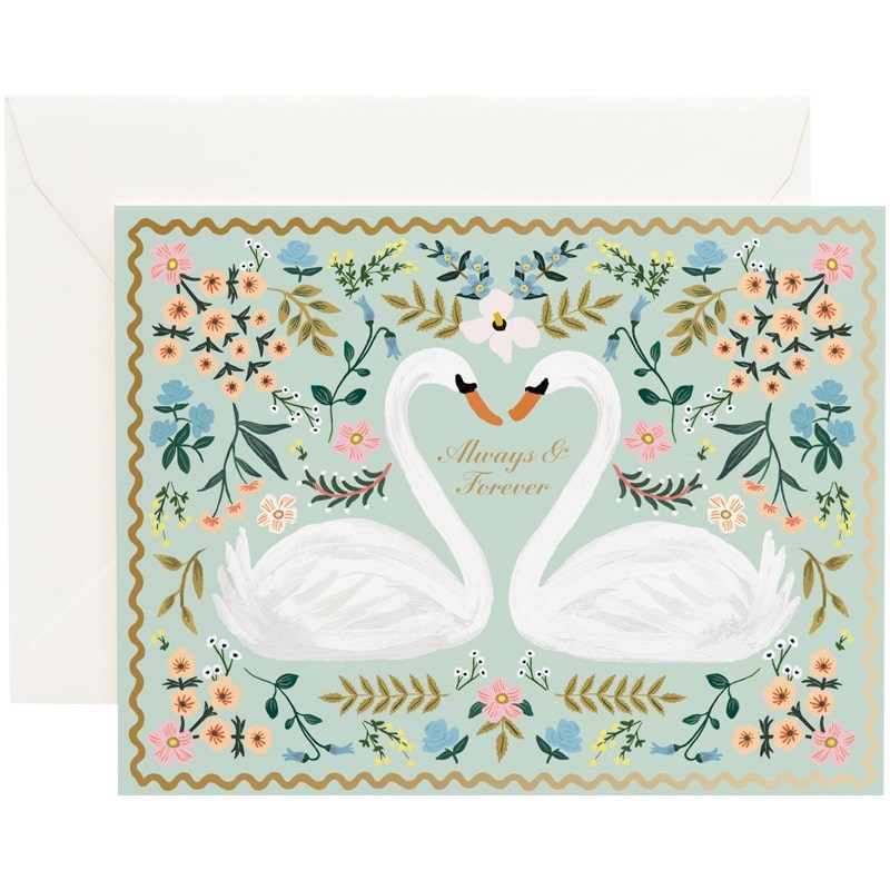 Rifle Paper Co. Always &amp; Forever Swans Wedding Card