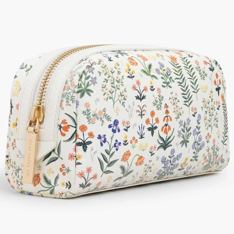 Rifle Paper Co. Menagerie Garden Small Cosmetic Pouch - Product shown on white background