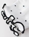 Tiepology Cute Ruffled Ankle Socks - Closeup of product