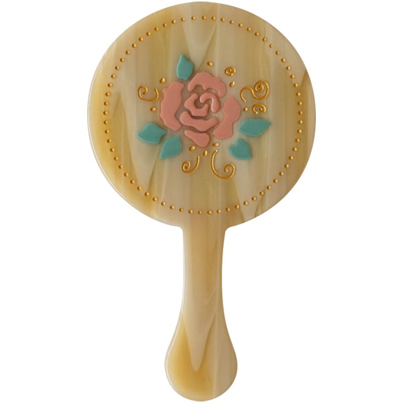 Tiepology Eco Vintage Rose Make up Mirror with Pouch