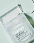 Davids Expanding Dental Floss - Refillable Dispenser + Refill - Mint - Overhead shot of product