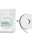 Davids Expanding Dental Floss - Refillable Dispenser + Refill - Mint (60 m)