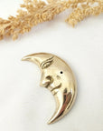 FERN Brass Incense Holder Moon with Face - Beauty shot
